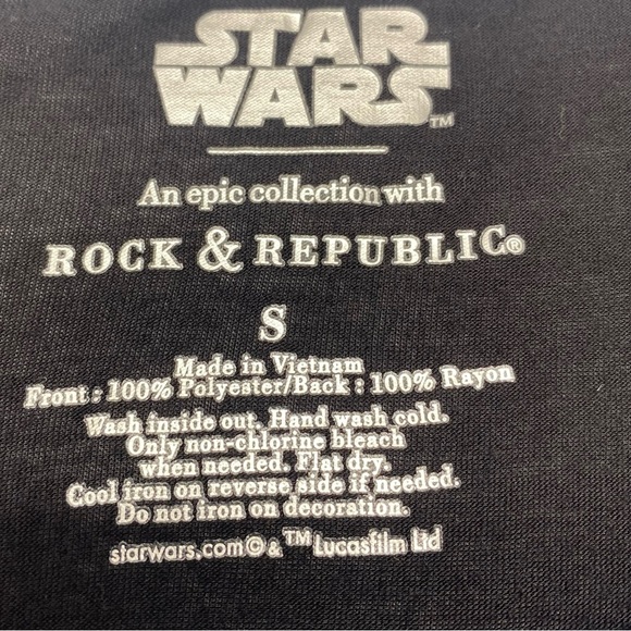 Rock & Republic Star Wars Collab. Women’s Tank SM Glitter Glow in the Dark - Picture 3 of 10